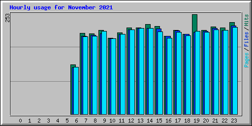 Hourly usage for November 2021